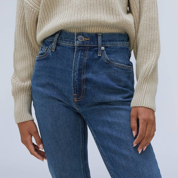 Everlane The Original Cheeky High Rise Straight Denim Jeans Washed Midnight 26 - Picture 4 of 13